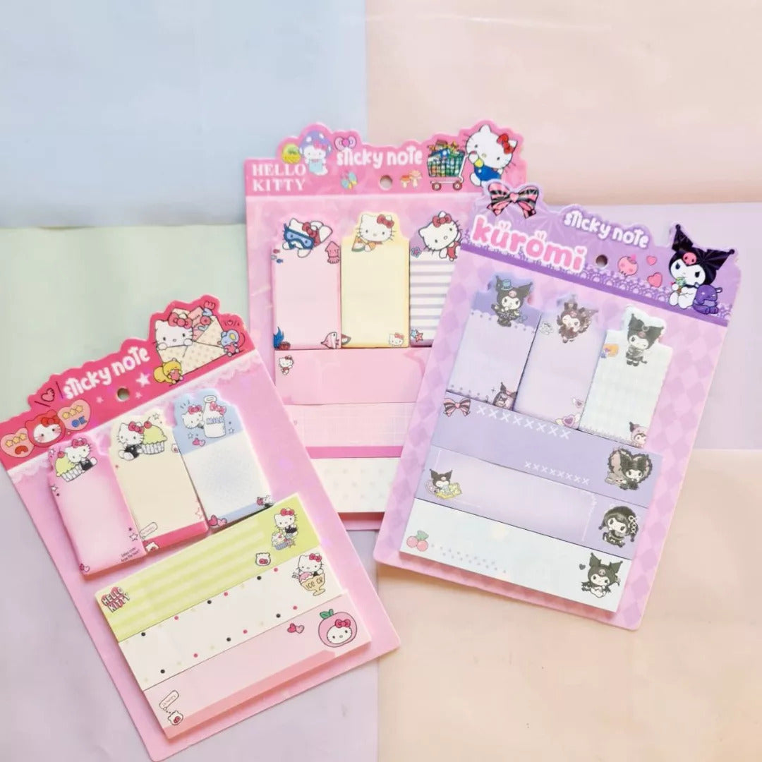 Multiple Style Character Sticky Notes Set - Kuromi