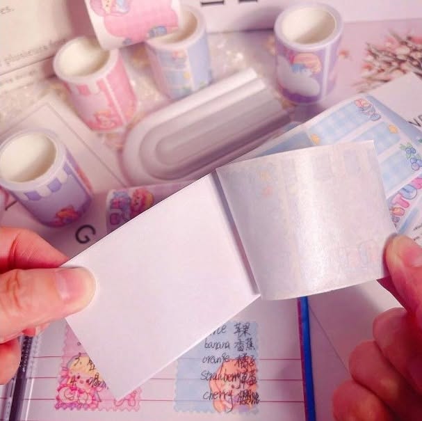 Cute Kawaii Sticky Notes Roll (1 Piece Random Design)