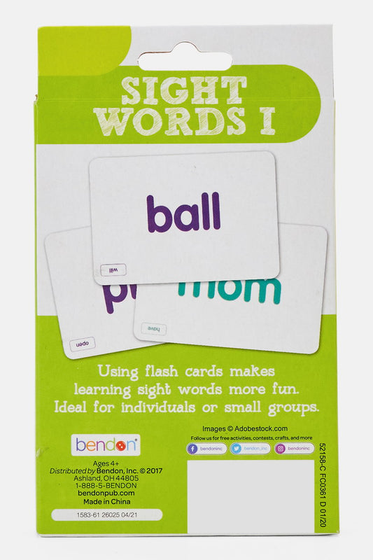 Shop Nowbendon 36 Pcs Sight Words I Learning Flash Card Yellow White 1Available At Hapifinds In Pakistan
