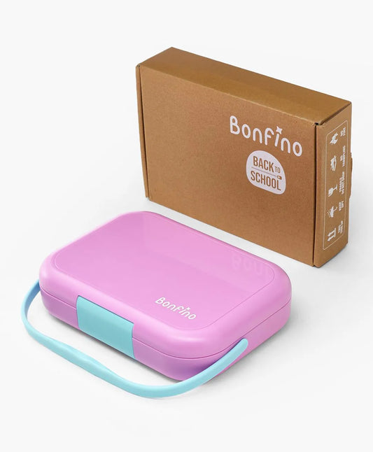 Bonfino Pink Bento Lunch Box - BPA-Free, Leak-Resistant, Microwave & Dishwasher Safe, 765ml