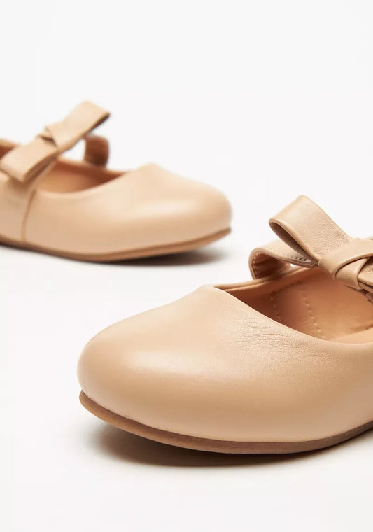 Juniors Solid Ballerinas with Bow Applique Shoes