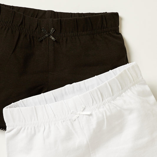 Juniors Solid Shorts with Elasticized Waistband Set of 2 (24-36 months)