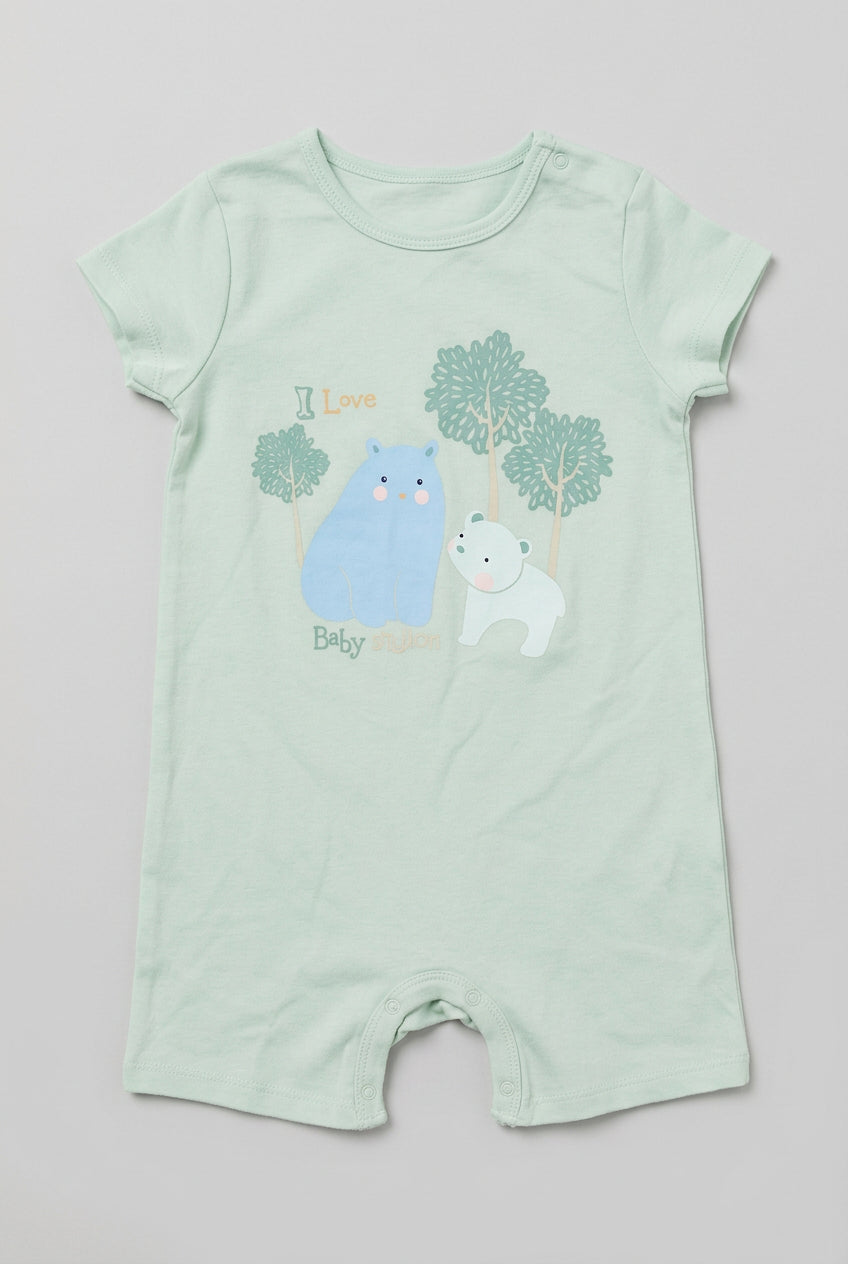 LC Waikiki Romper 18-24 months mint green color - bear design