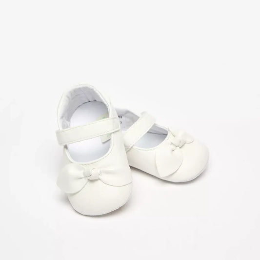 Barefeet Bow Accented Mary Jane Shoes with Hook and Loop Closure Size 19