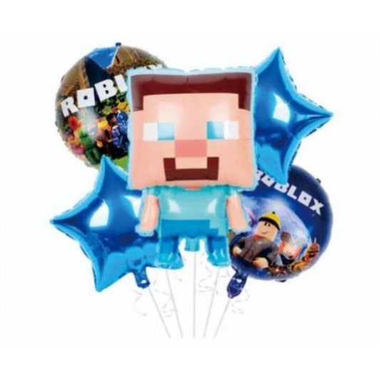 Character Foil Balloons Set - Minecraft