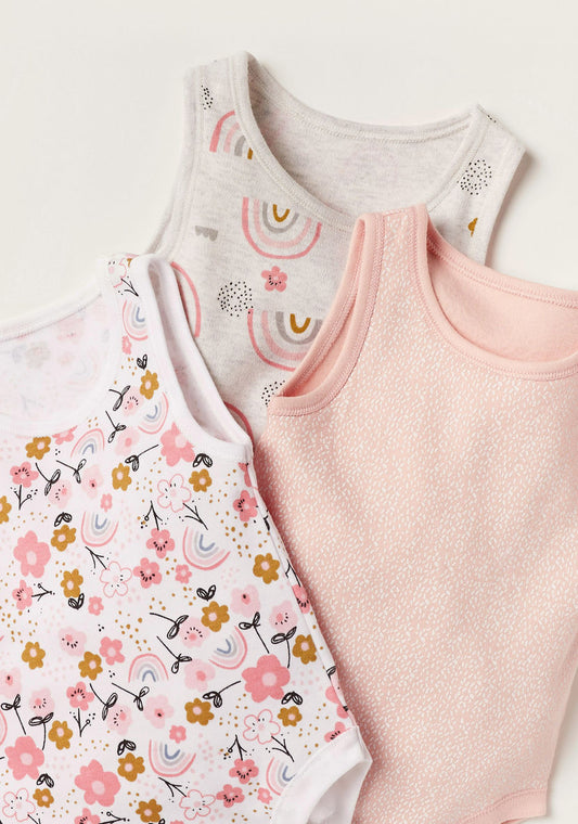 Juniors 5 Packed Sleeveless Body Suits - Floral ( 0-3 Months )