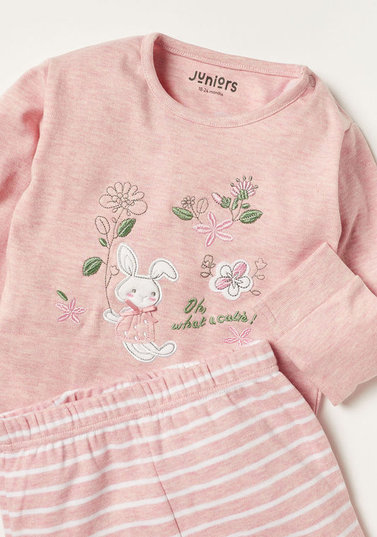 Juniors Shirt and Trouser Set - Bunny 0-6 M