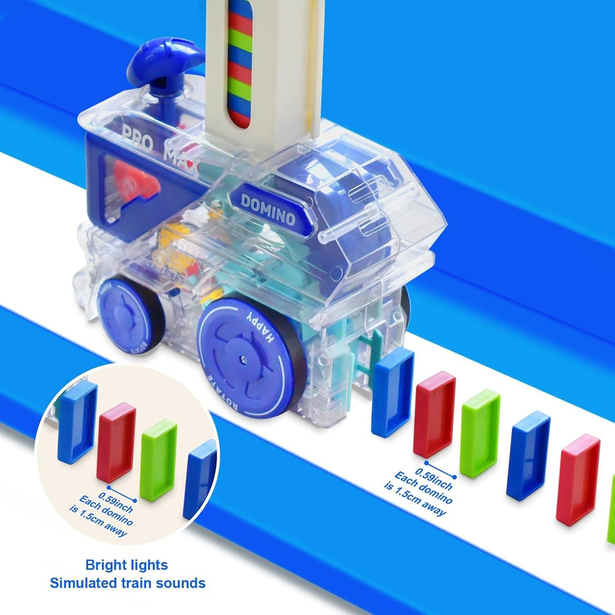 Domino with Car - Automatic Stacking Train