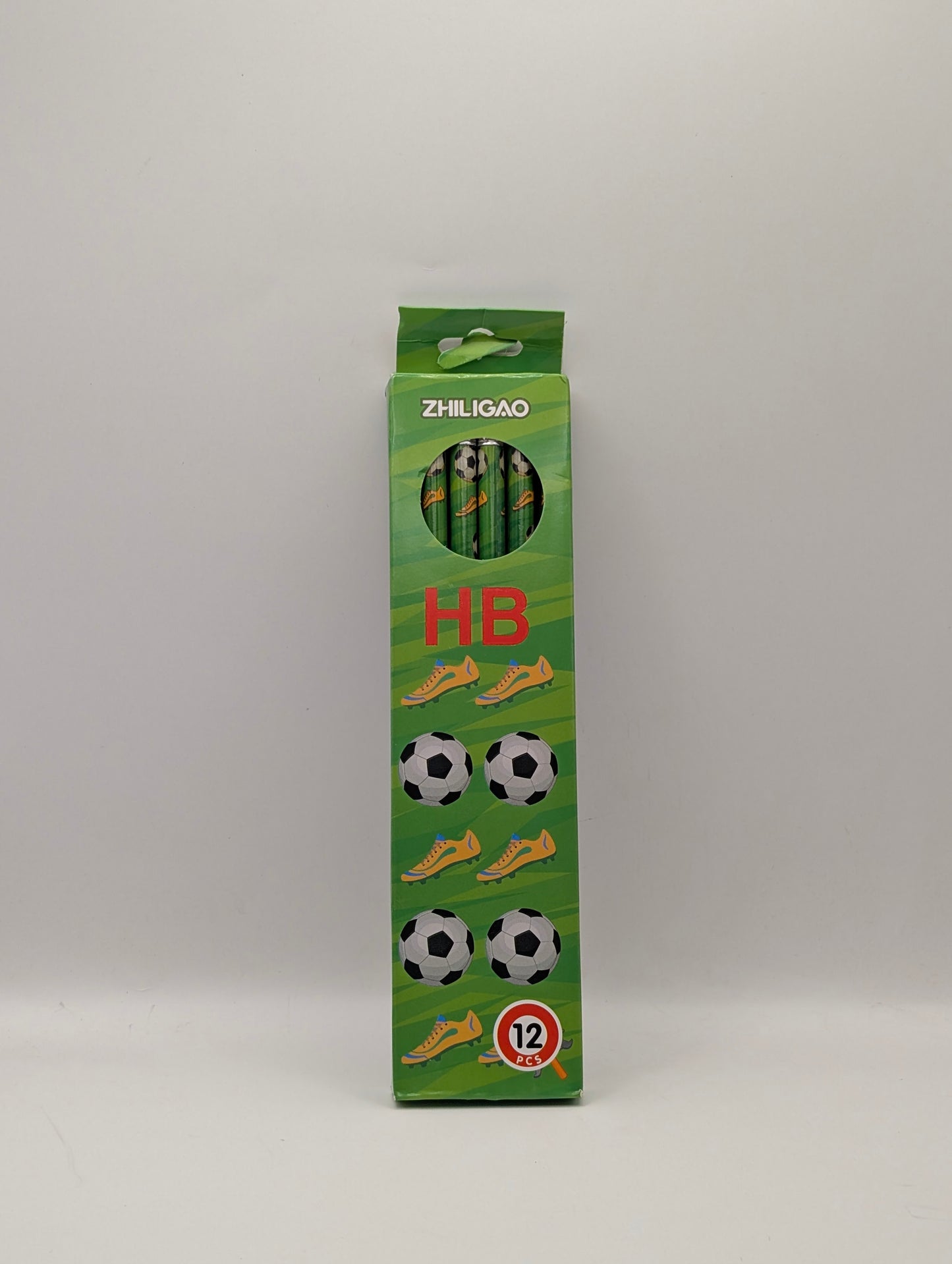 ZHILIGAO 12-Piece Football Themed HB Wooden Pencils Set for Kids