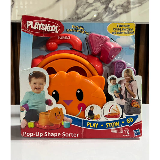 Hasbro - Spin Master Playskool Pop Up Shape Sorter Toy Orange/Red