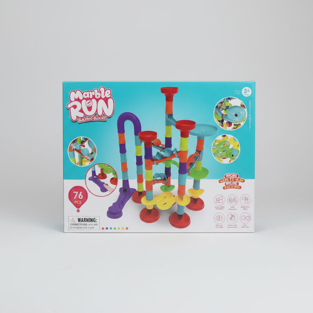 Marble Run - Colorful Building Blocks (76 Pieces)