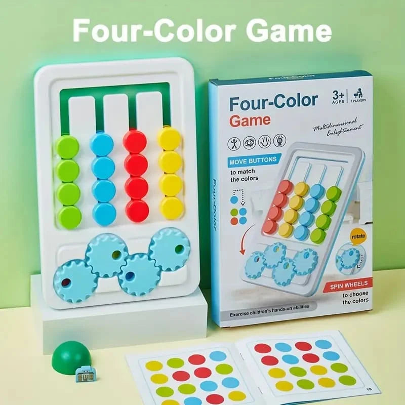 Four-Color game - Move Button - Spin Wheels