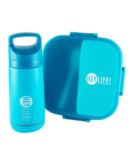 Star Babies Kids Lunch Box & Water Bottle Set - Blue, Microwave/Freezer Safe