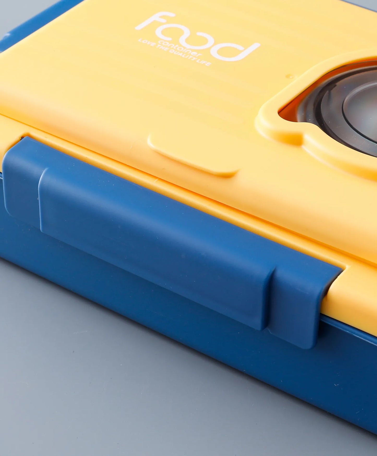 Kids Insulated Lunch Box Yellow/Blue - Leakproof, BPA-Free, Multi-Compartment with Spoon & Chopsticks