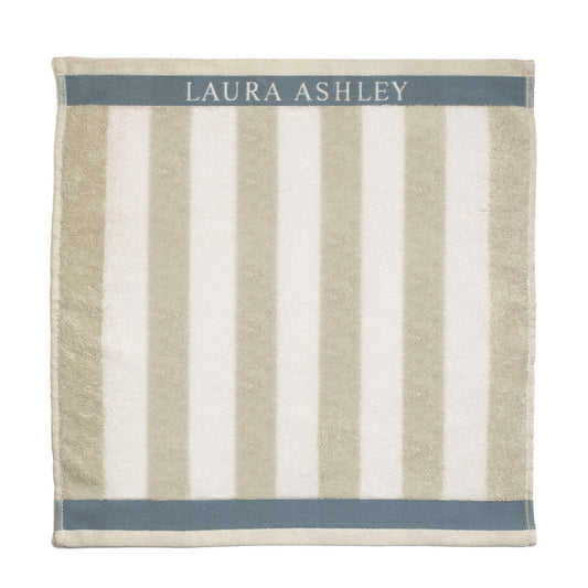 Laura Ashley Terry Towel - Vertical Stripes Cobblestone (50 x 50 cm)