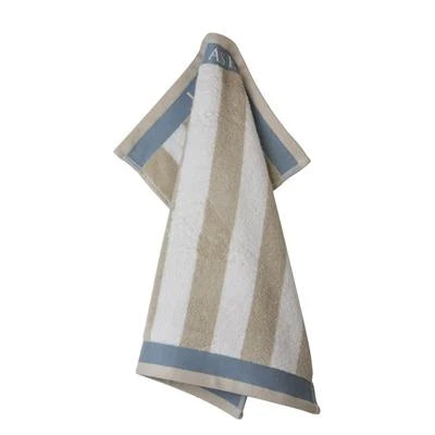 Laura Ashley Terry Towel - Vertical Stripes Cobblestone (50 x 50 cm)