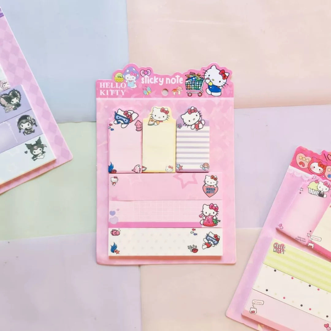 Multiple Style Character Sticky Notes Set - Hello Kitty