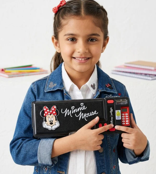Smiggle Pop Out Pencil Case (with Sharpener & Calculator) - Minnie Mouse