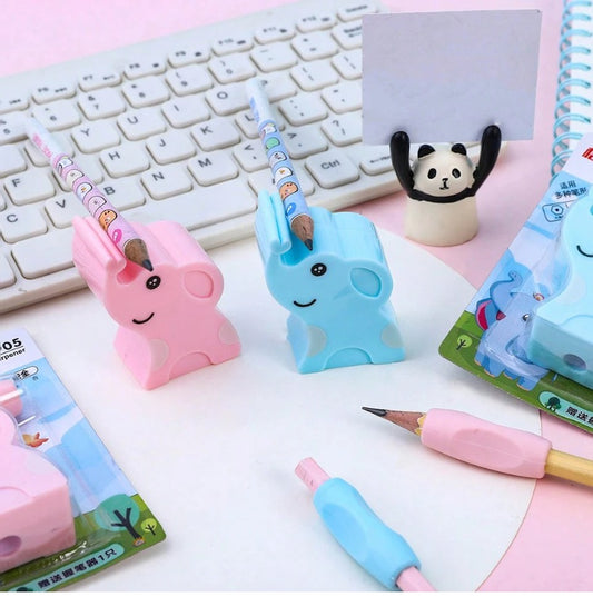 Sharpener - Elephant with Eraser (One set - Random Color)