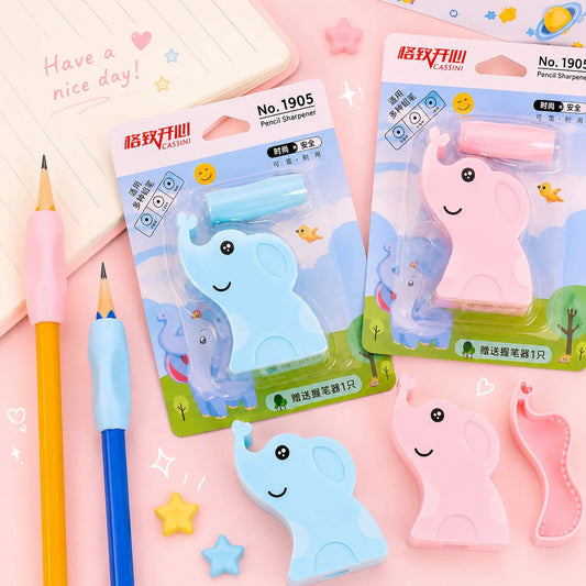 Sharpener - Elephant with Eraser (One set - Random Color)