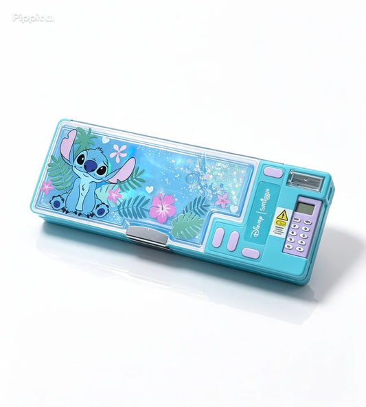 Smiggle Pop Out Pencil Case (with Sharpener & Calculator) - Stitch