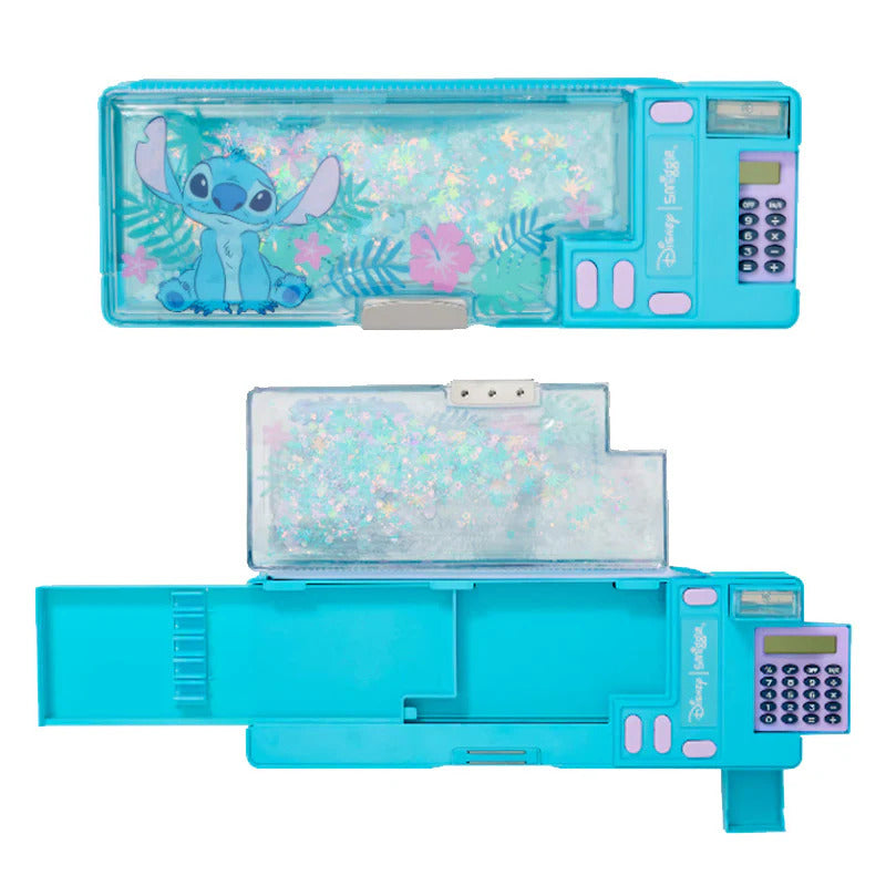 Smiggle Pop Out Pencil Case (with Sharpener & Calculator) - Stitch