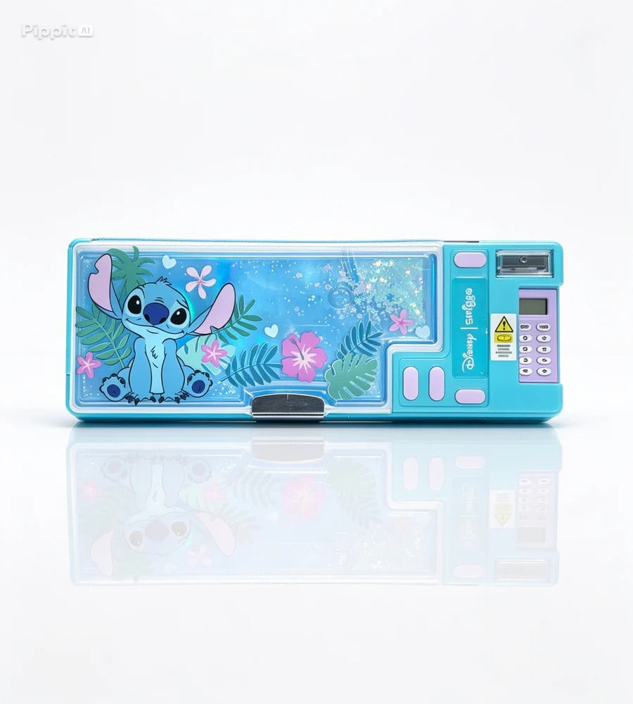 Smiggle Pop Out Pencil Case (with Sharpener & Calculator) - Stitch