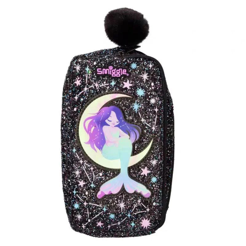 Smiggle Classic Pencil Case (Soft Pouch) - Black Mermaid