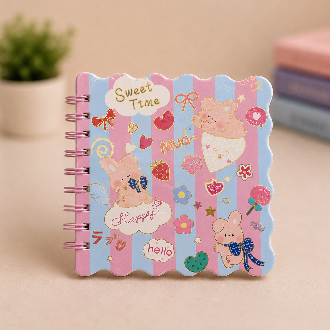 Kawaii Cute Curly Diary - Blue