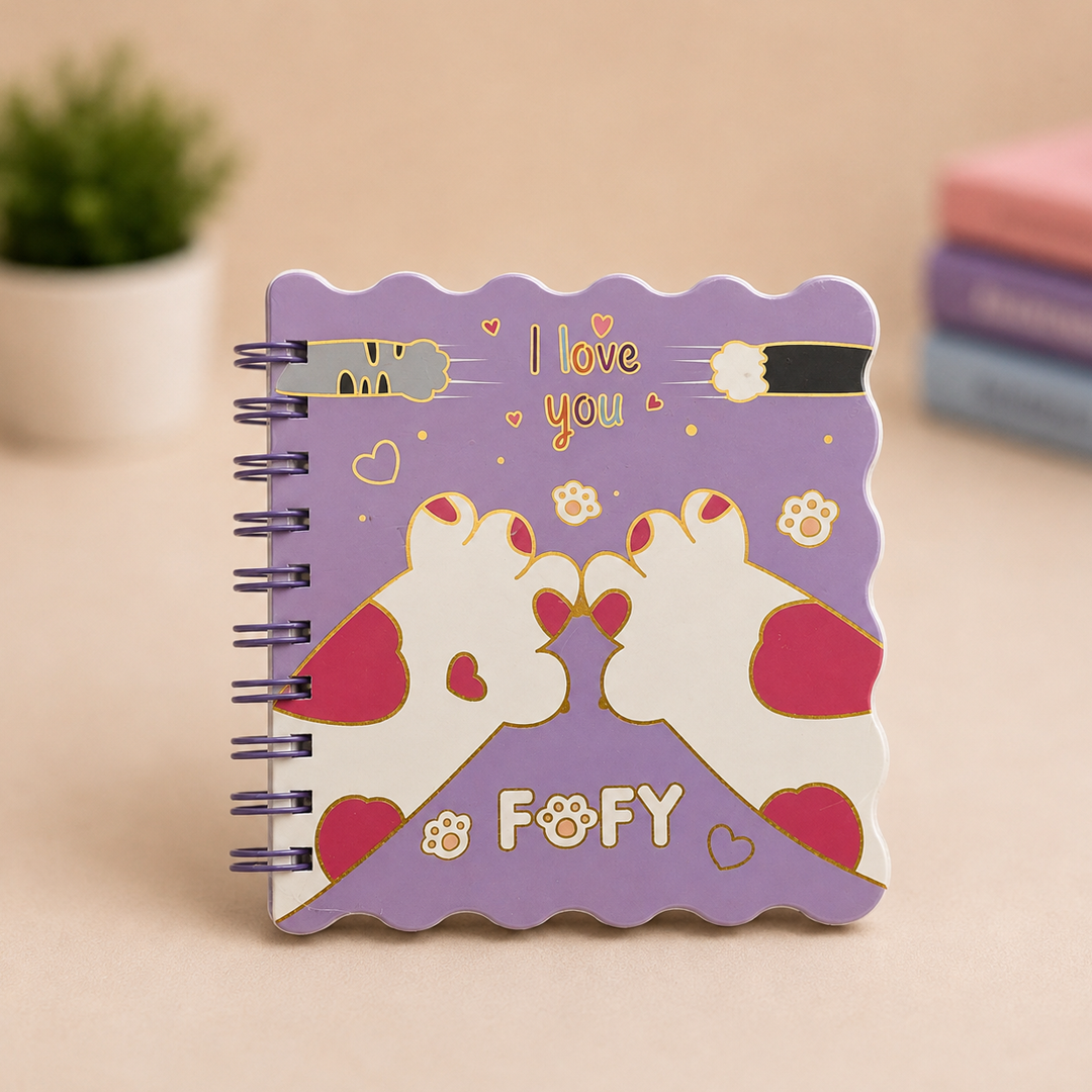 Kawaii Cute Curly Diary - Purple