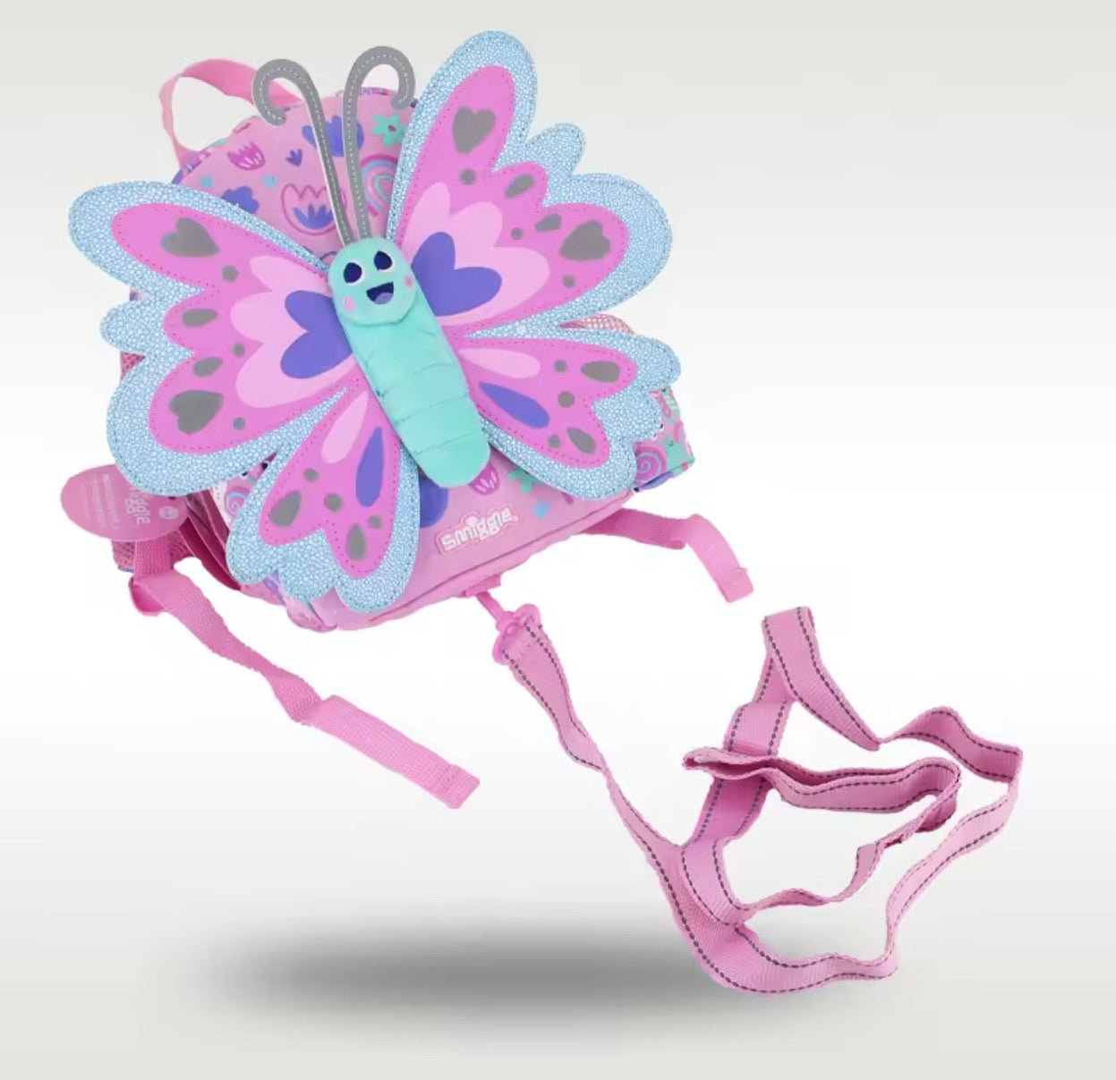 Smiggle Backpack with Harness - Butterfly