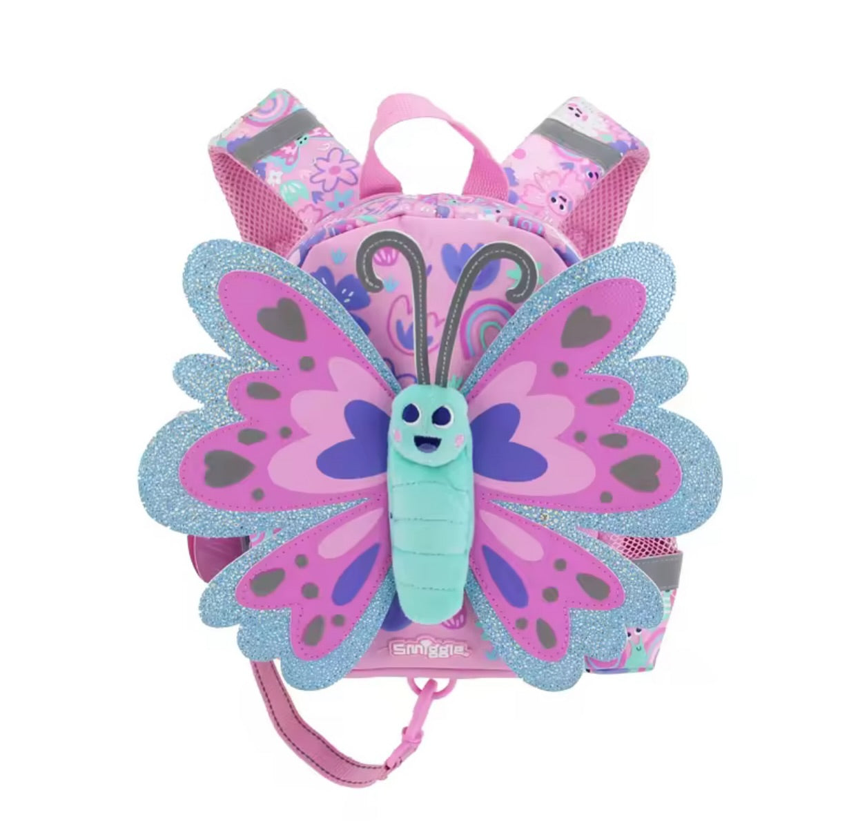 Smiggle Backpack with Harness - Butterfly