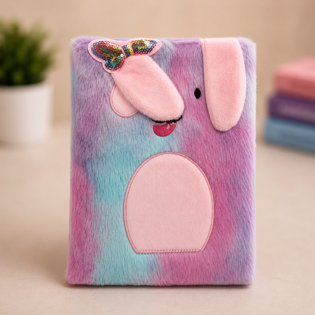Fluffy Fur Notebook - Multicolor Dog