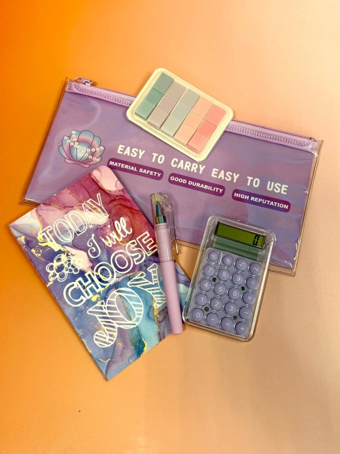 Purple Stationery Pouch Set - Medium