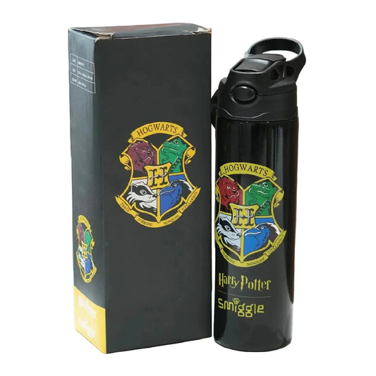 Smiggle Stainless Steel Flip Drink Water Bottle  - 520 ml - Hogwarts Harry Potter