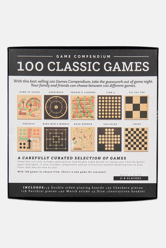 Forever Clever 100 Classic Game Black/White