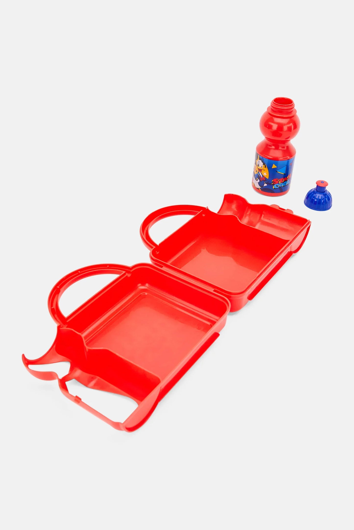 Disney Kids Boy Mickey Roadster Racers Lunch Box With Water Bottle 20 L x 14 H x 7 W cm Red