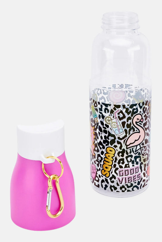 Votum Water Bottle With Carbine 730 ml, Pink/Black