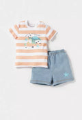 Juniors Short Set Under Sea Shirt and Short Orange (6-12 M)