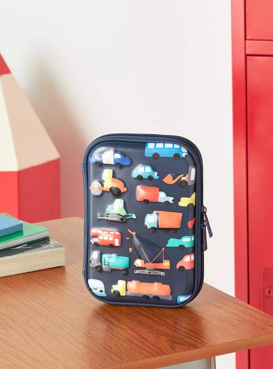 Cars Print Zip Around Pencil Case  22x15x4 cm