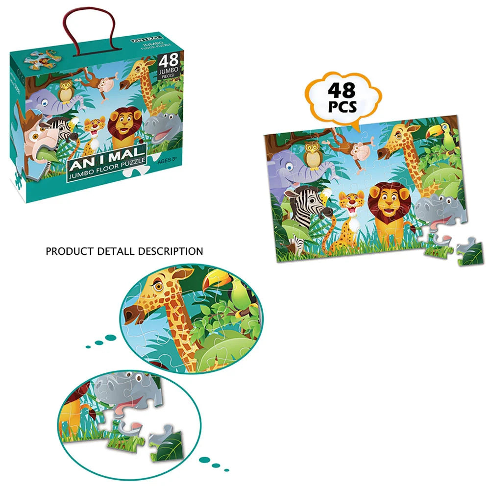 Jumbo Floor Puzzle - Animal (48 Pieces)