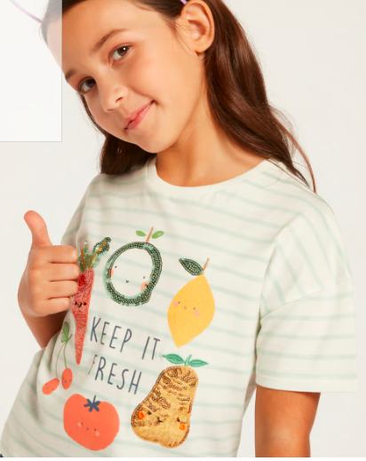 Juniors Graphic Print T-shirt with Short Sleeves 1-2 Yrs