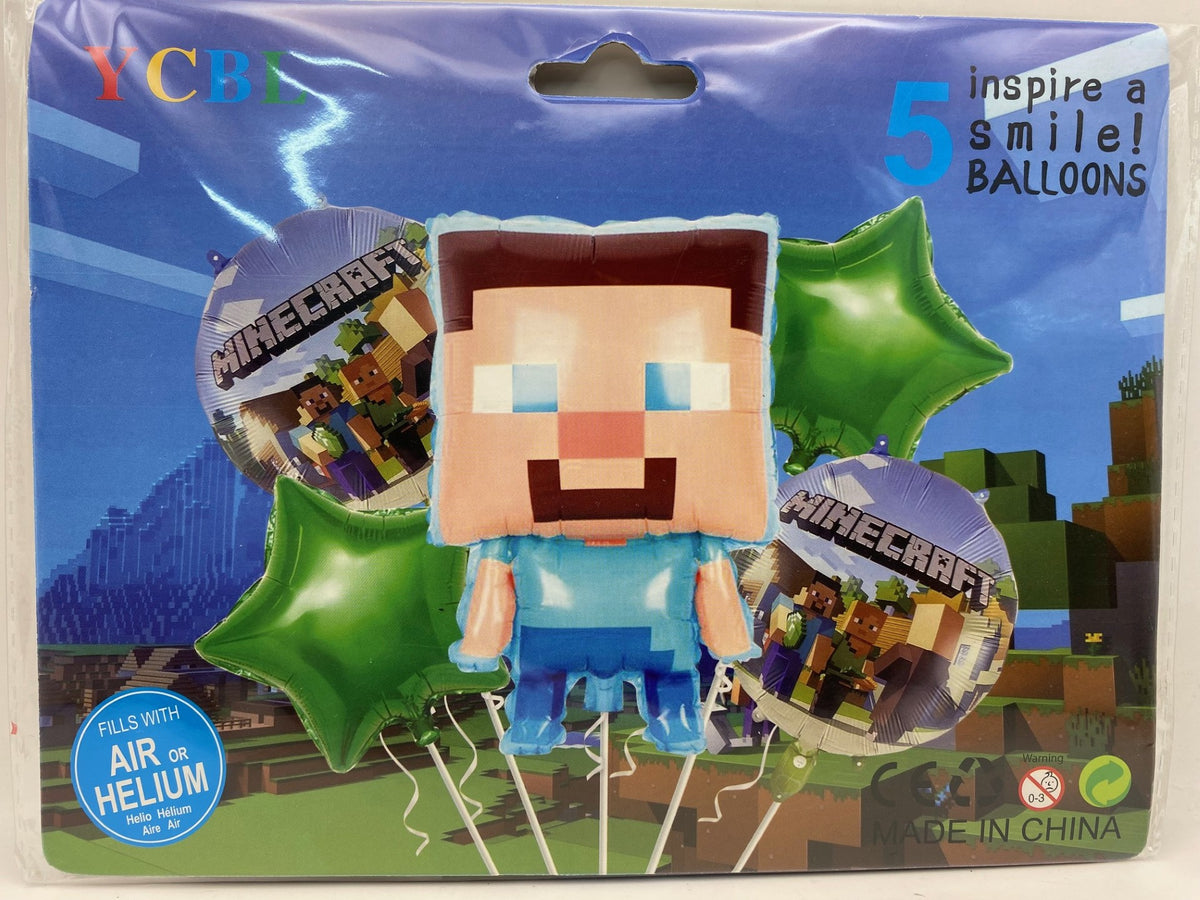 Character Foil Balloons Set - Minecraft
