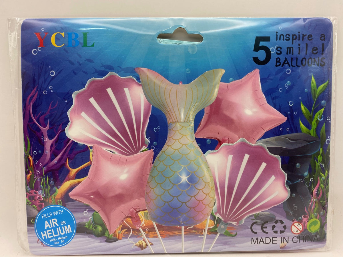 Character Foil Balloons Set - Mermaid
