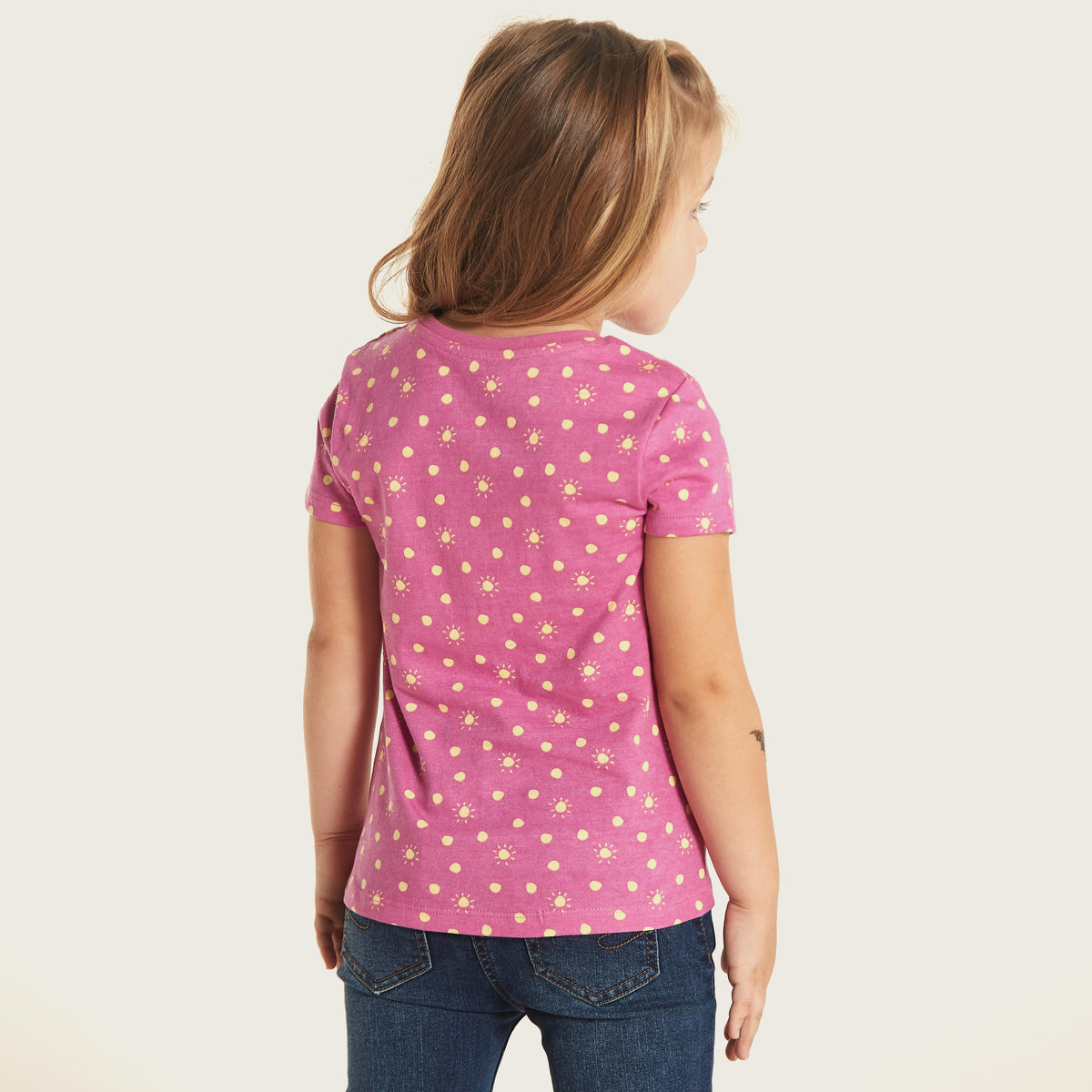Juniors All-Over Print T-shirt with Short Sleeves and Round Neck (1-2 yrs)