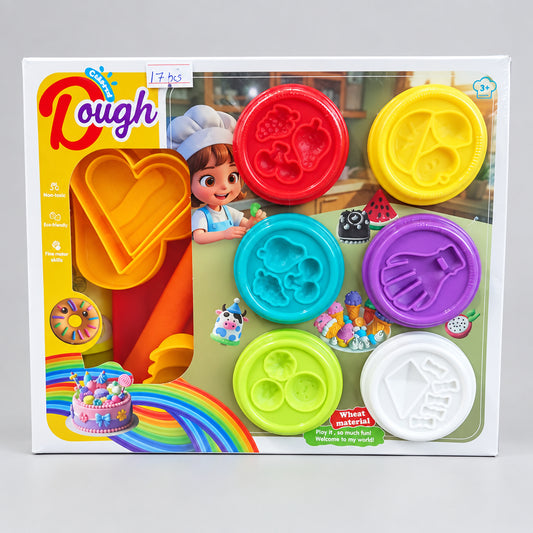 Funny Dough - Wheat Material (6 Colorful Doughs with Molds)
