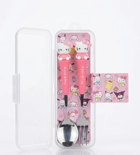Metal Cutlery Stainless Steel - Hello Kitty