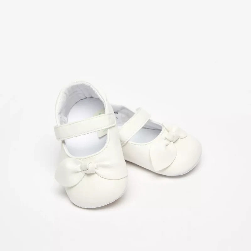 Barefeet Bow Accented Mary Jane Shoes with Hook and Loop Closure Size 19