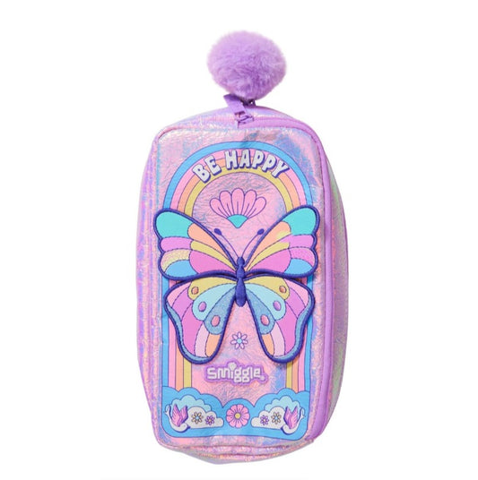Smiggle Classic Pencil Case (Soft Pouch) - Butterfly