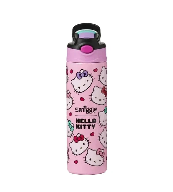 Smiggle Insulated Stainless Steel Flip Drink Water Bottle - 520 ml - Hello Kitty